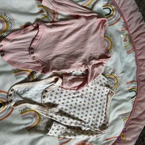 Cloud Island Pink and Cream Kids One Pieces